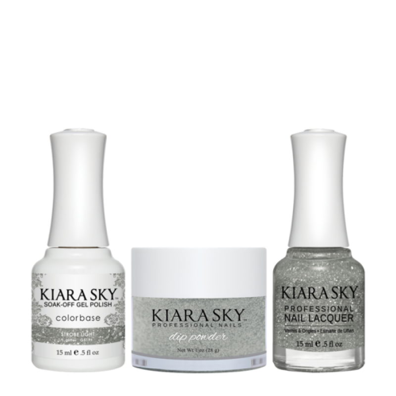 KIARA SKY 3in1 (Dipping Powder + Gel Polish + Nail Lacquer) - DGL 519, Strobe Light